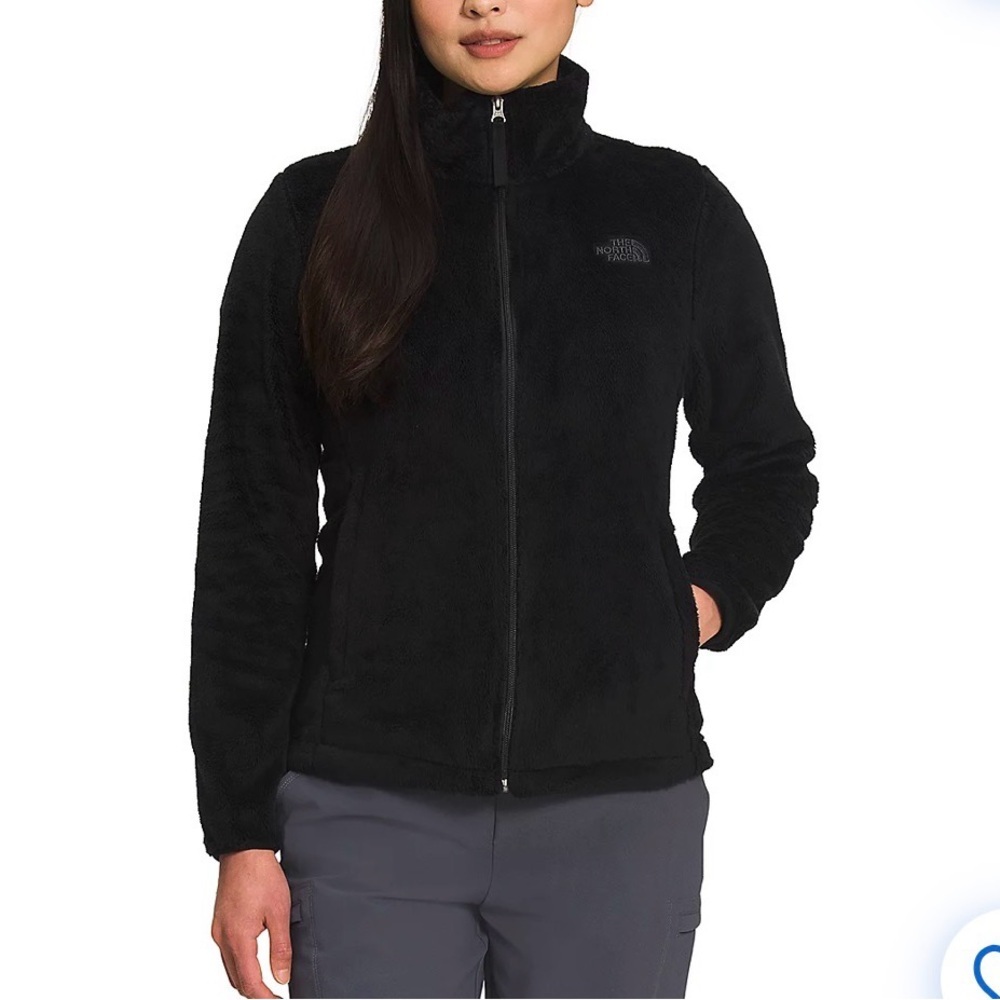 The North Face Ostia Fuzzy Fleece Jacket Black Womens Small Warm‎ Cozy Outdoor
